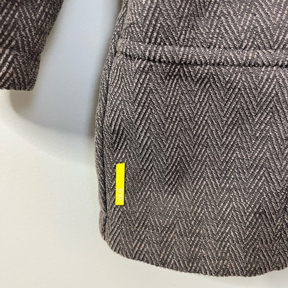 Lole Tweed Brown Herringbone Jacket Size Medium 8-10 - Picture 5 of 14